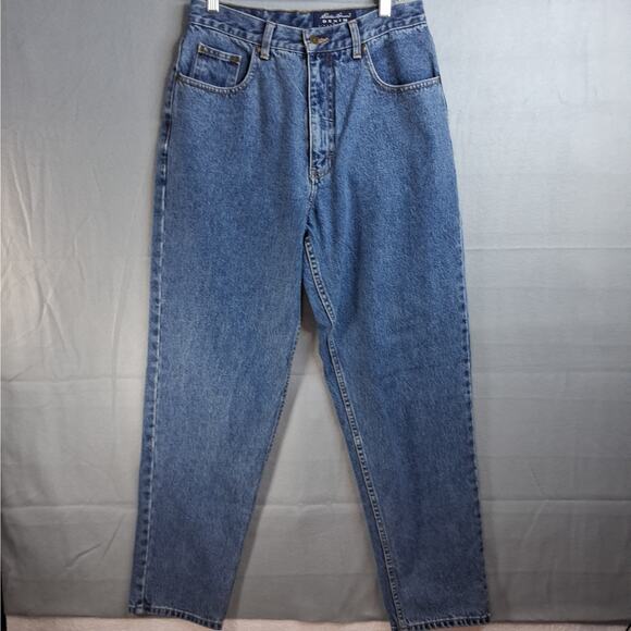 Eddie Bauer Mom Blue Jeans Women's 12 100% Cotton Hi-Rise Denim Vintage - Picture 1 of 13